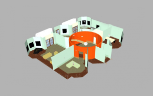 Model of the space, overlaid Model of the space, overlaid