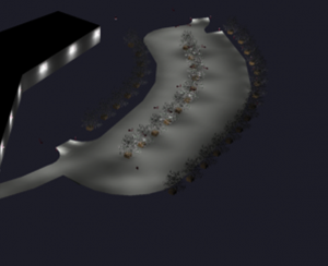 Model of the space, overlaid and the results including the illuminated effect Model of the space, overlaid and the results including the illuminated effect